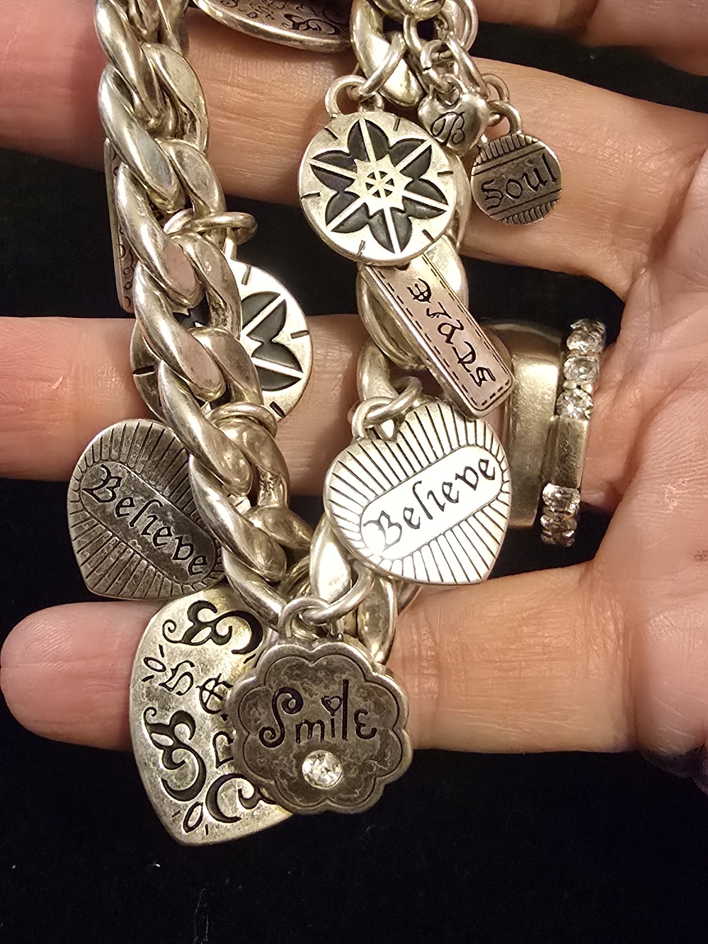 Retired Brighton Manuscript Charm Bracelet - Picture 5 of 5